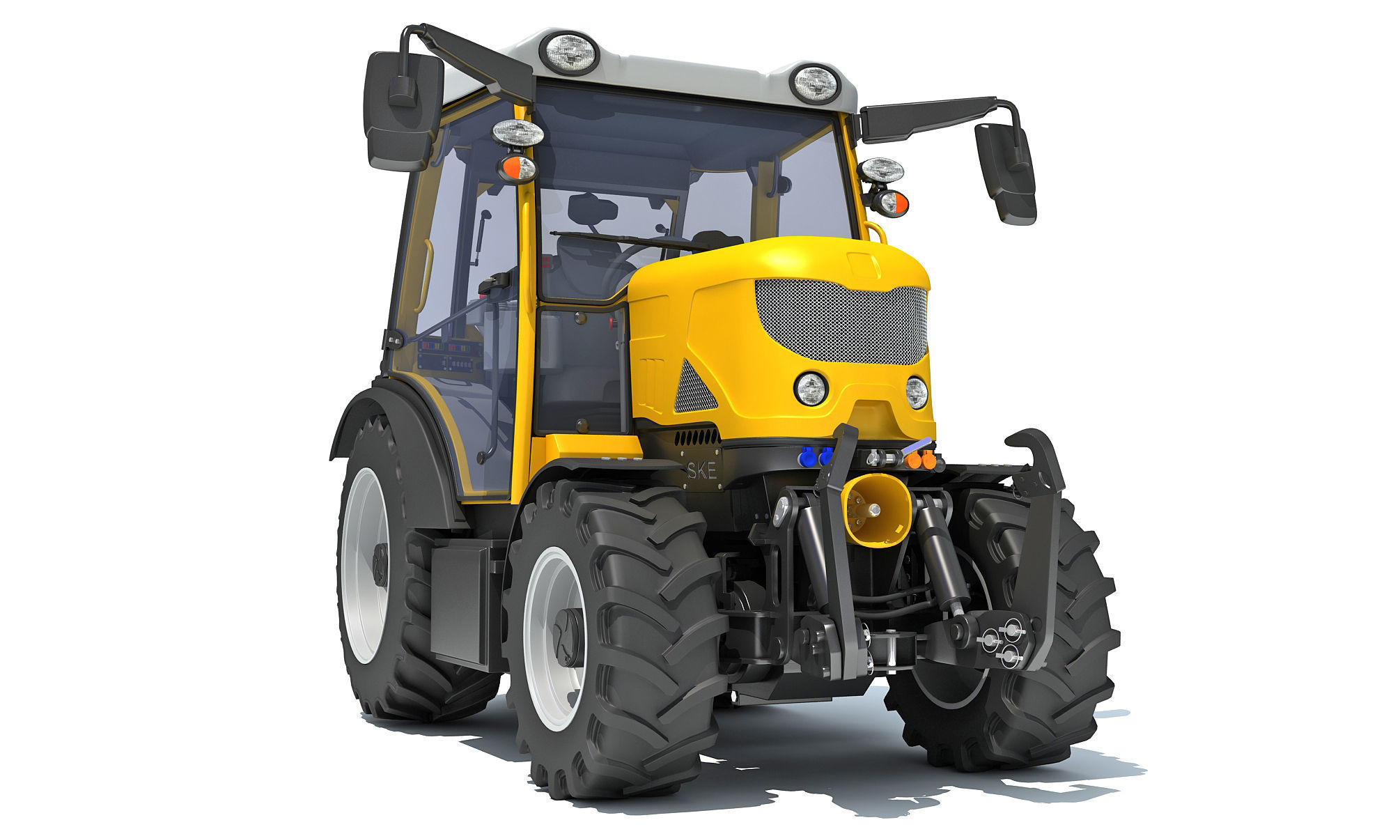 Farm Tractor 3D model_7