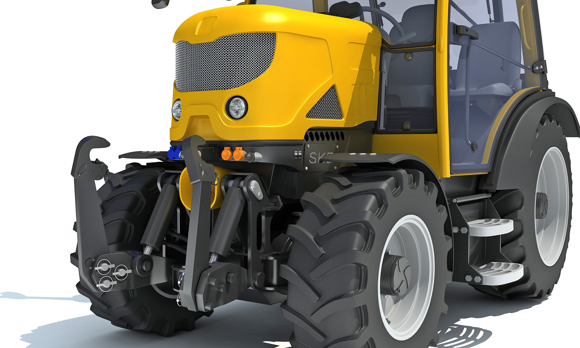 Farm Tractor 3D model_12