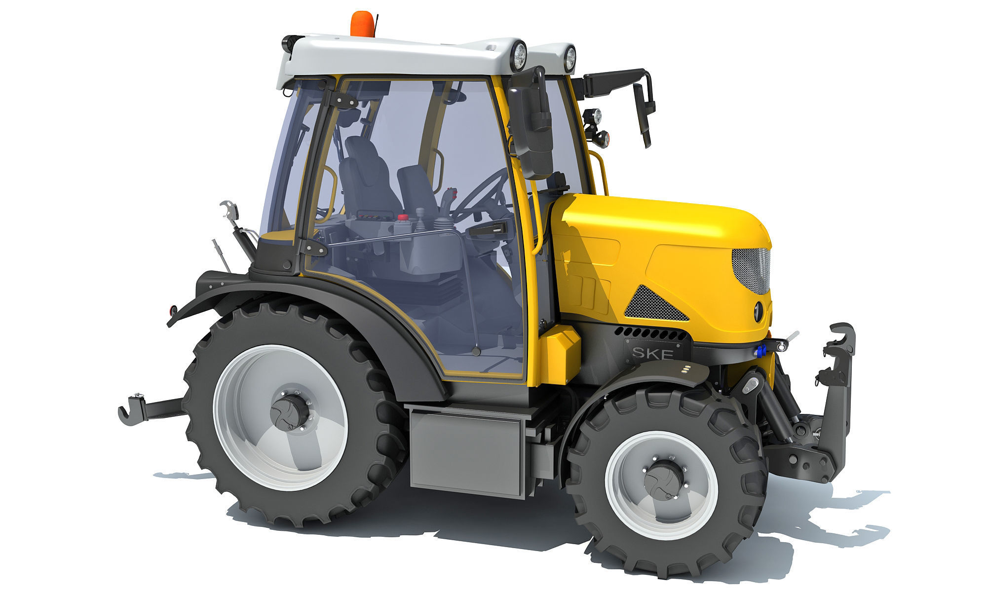 Farm Tractor 3D model_5
