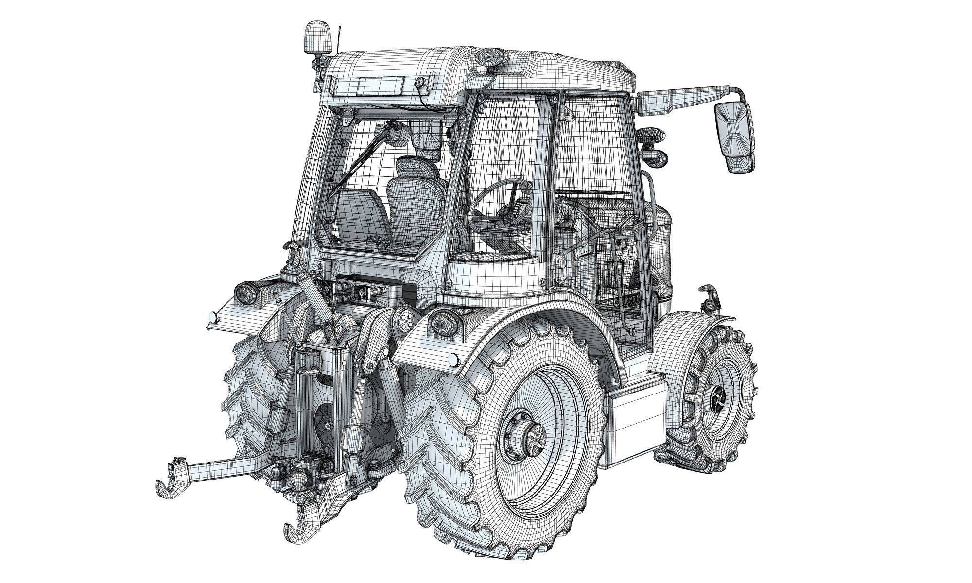 Farm Tractor 3D model_18