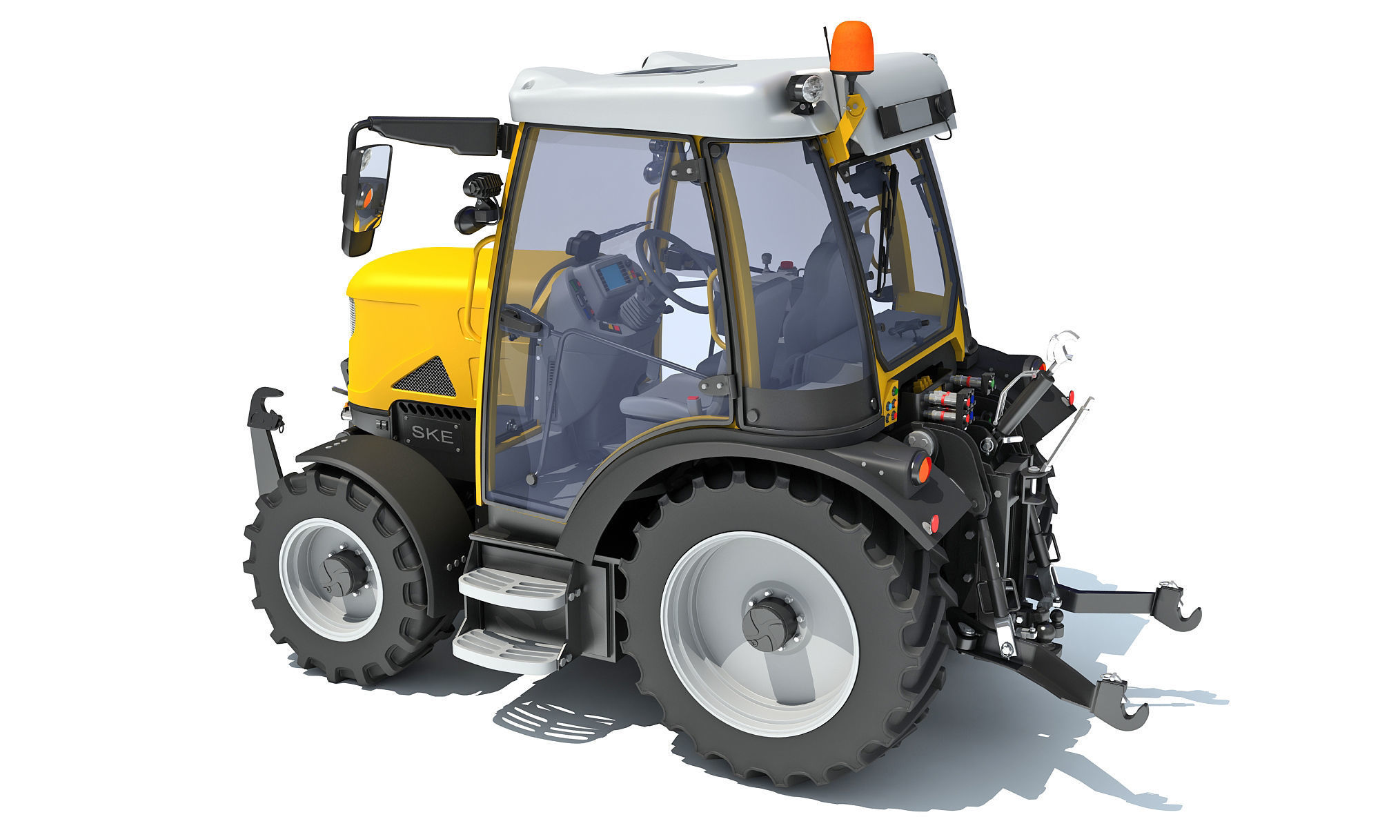 Farm Tractor 3D model_2