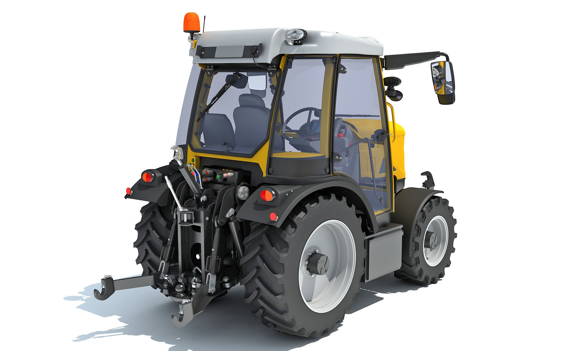 Farm Tractor 3D model_4