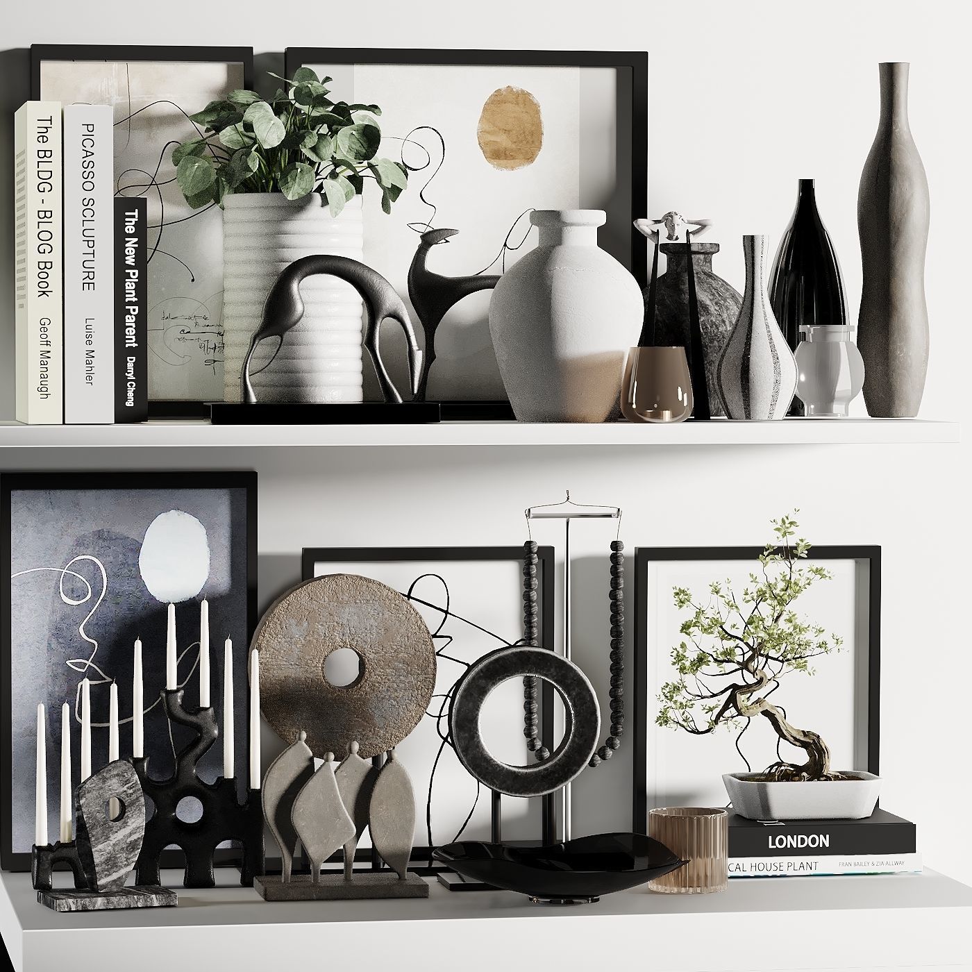 Decorative Plant Set 3 3D model_2