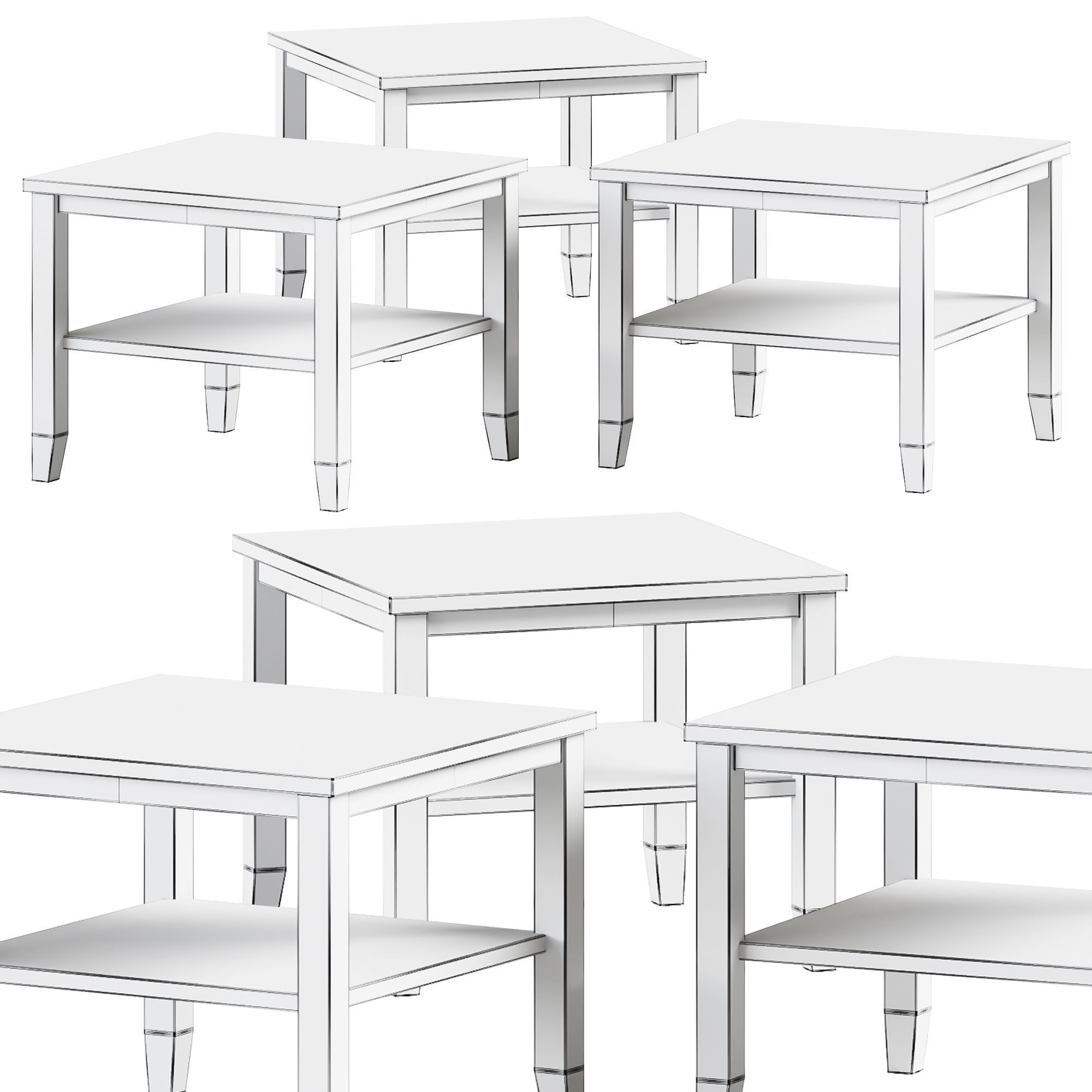 Skoghall Coffee table Ikea 3D model_1