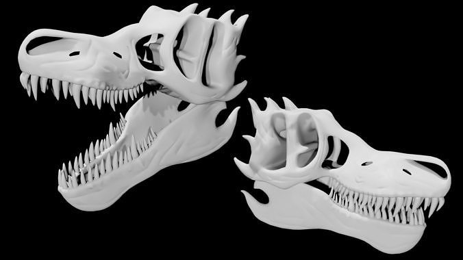 Trex skull Low-poly 3D model