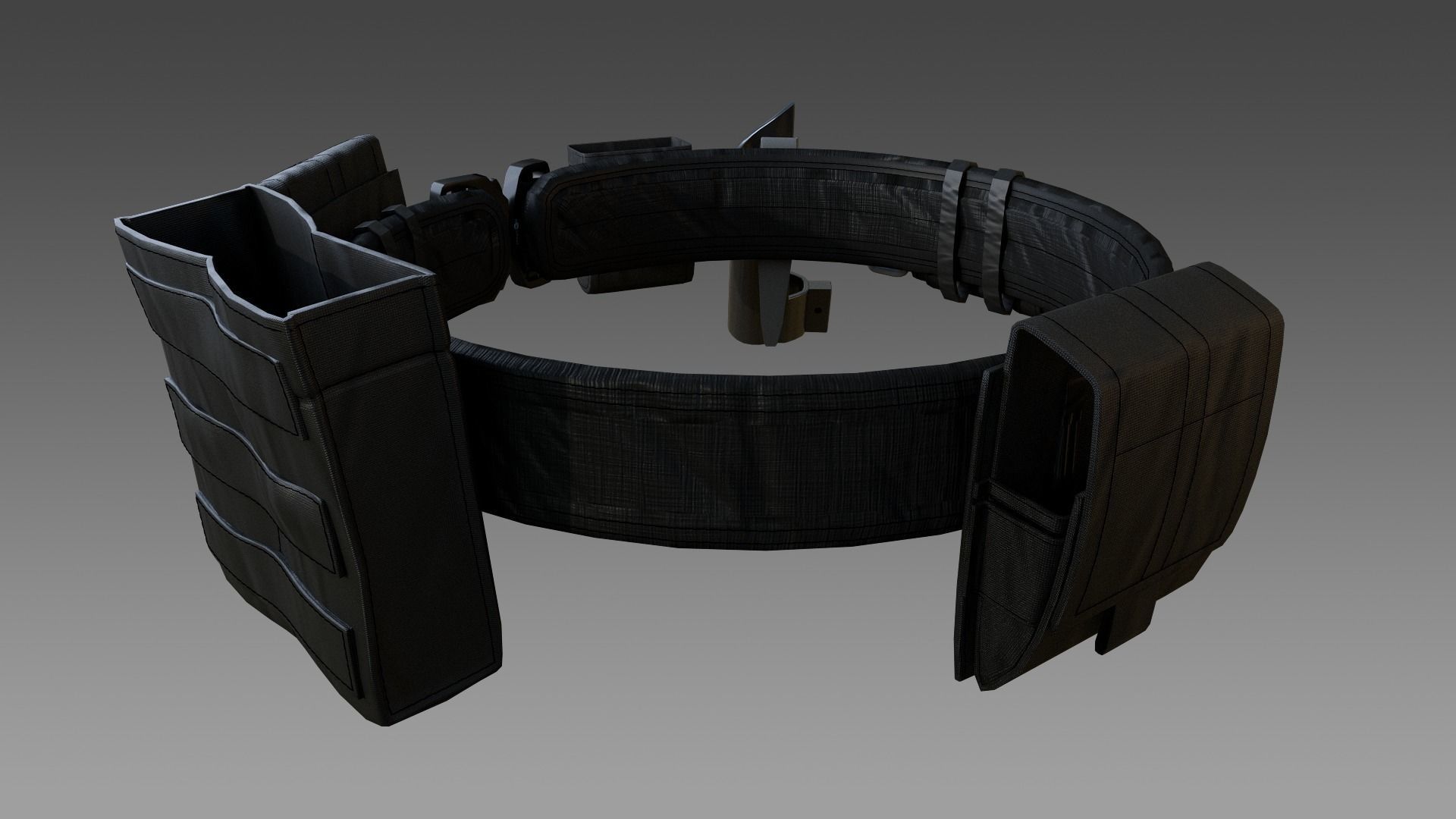  Tactical belt with metal quick release buckle 3D model_16