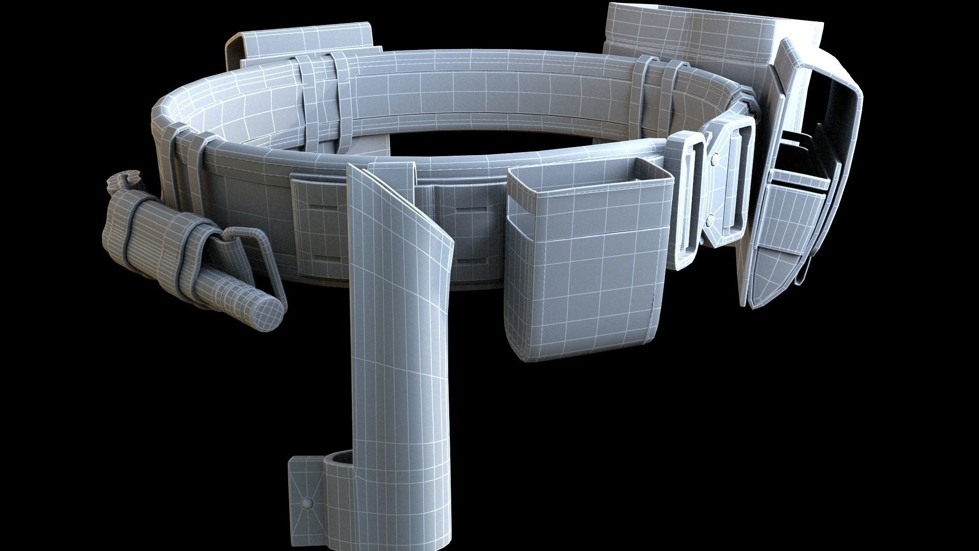  Tactical belt with metal quick release buckle 3D model_31