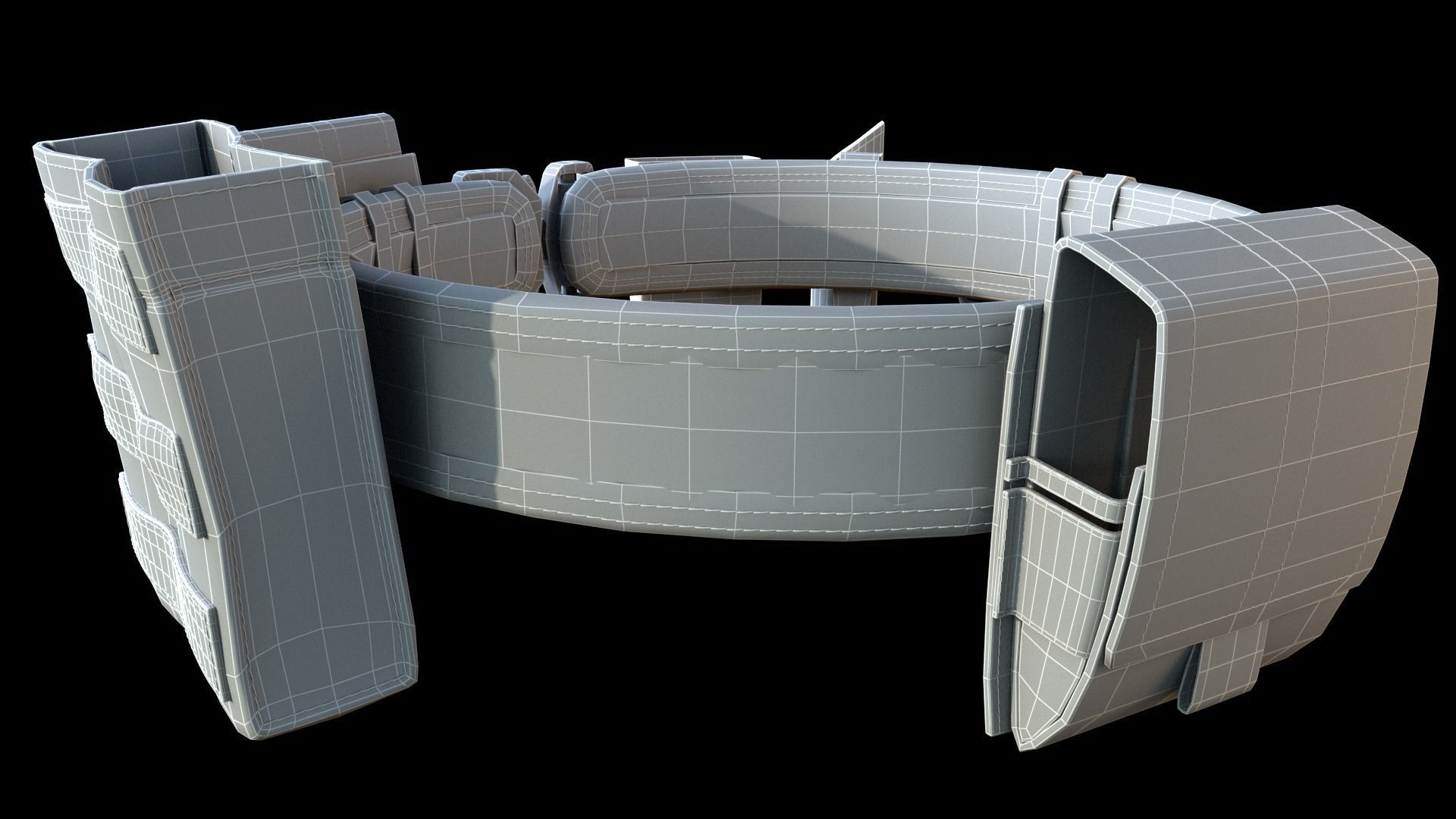  Tactical belt with metal quick release buckle 3D model_27