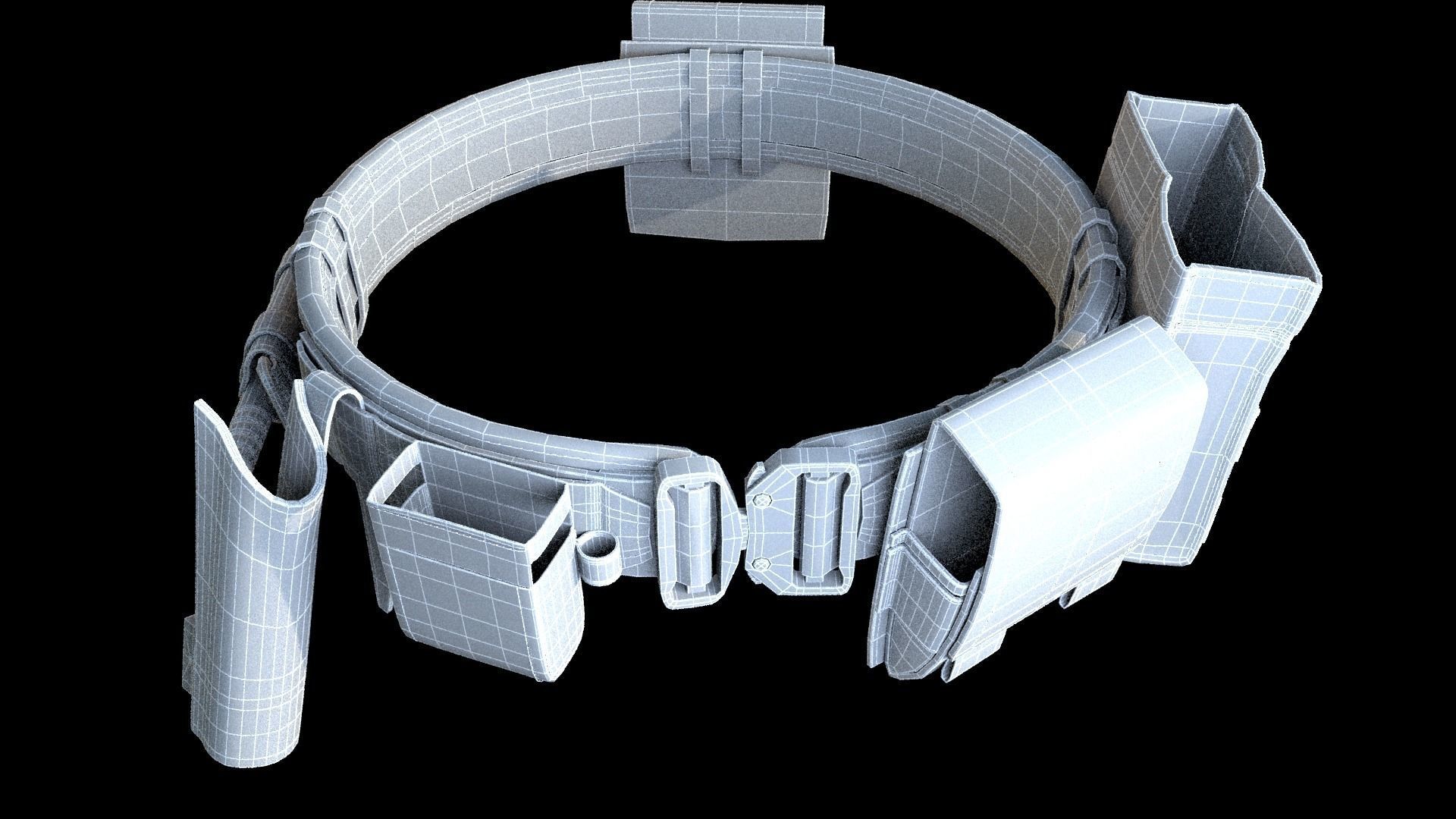  Tactical belt with metal quick release buckle 3D model_26