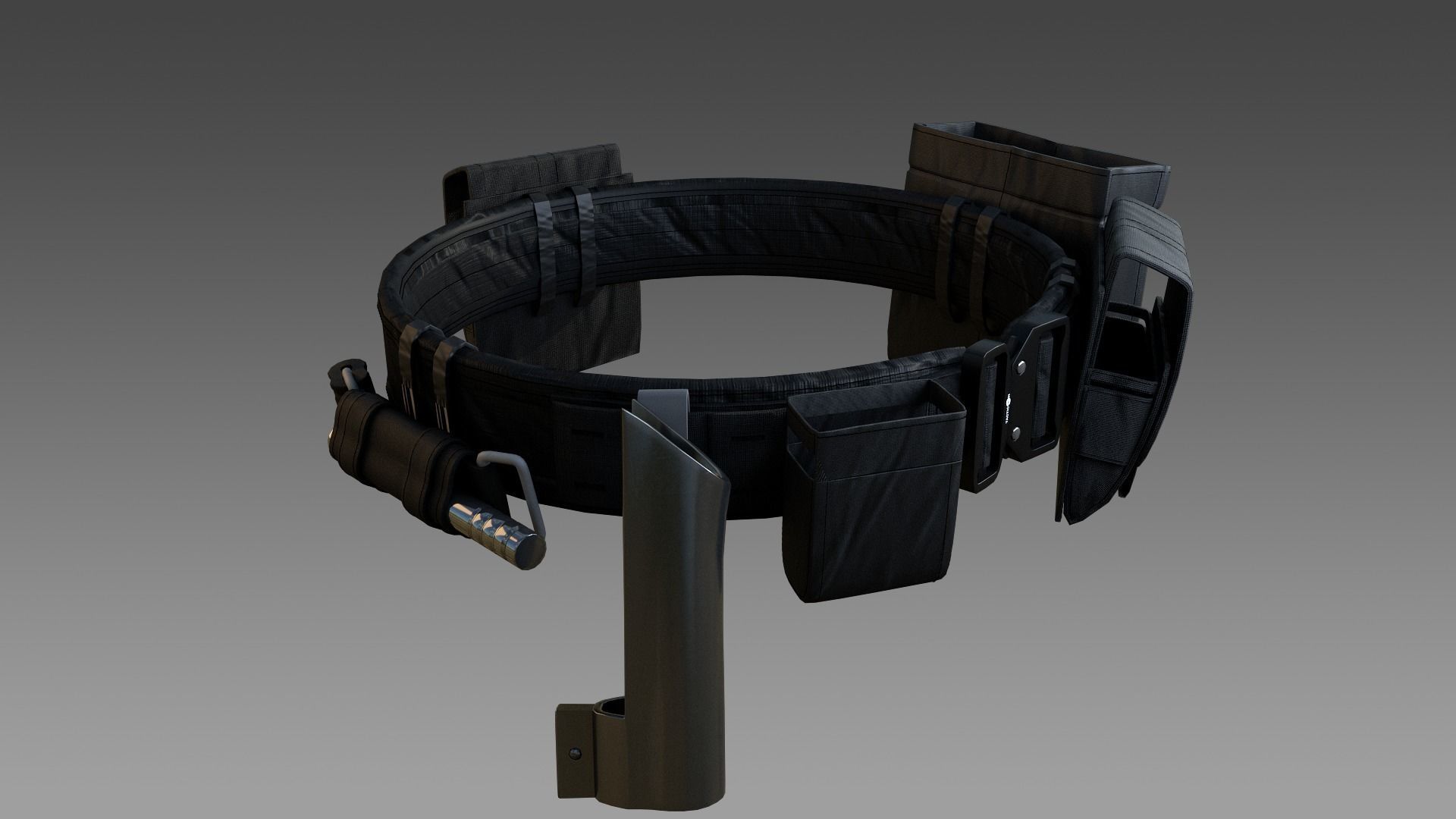  Tactical belt with metal quick release buckle 3D model_19