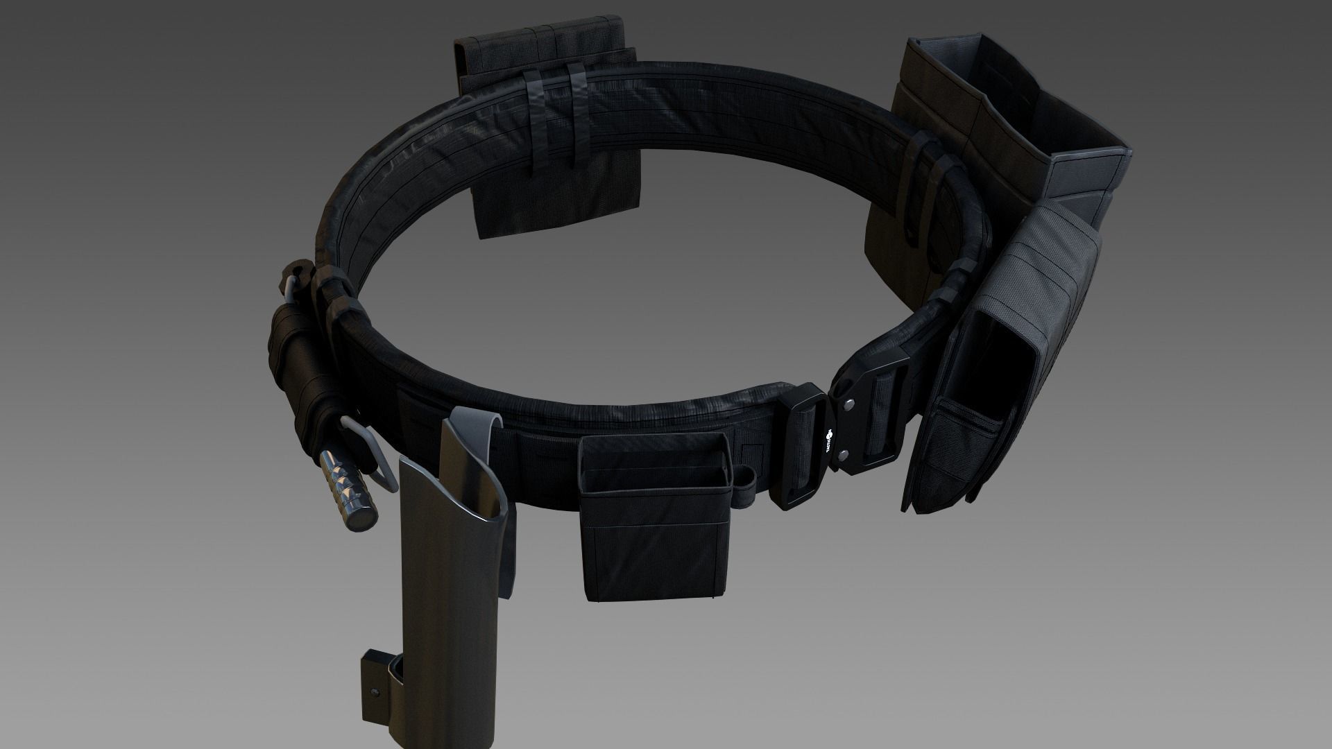 Tactical belt with metal quick release buckle 3D model_17