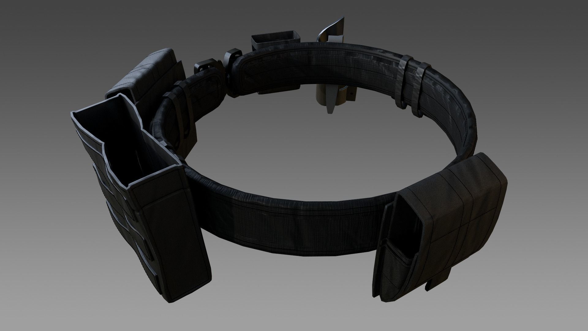  Tactical belt with metal quick release buckle 3D model_20