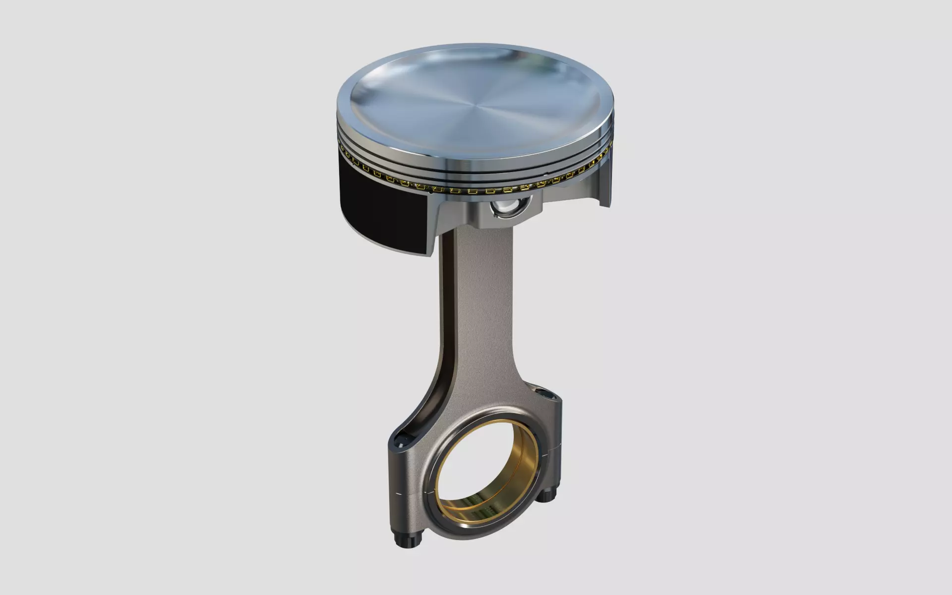 Piston and Connecting Rod 3D model_0