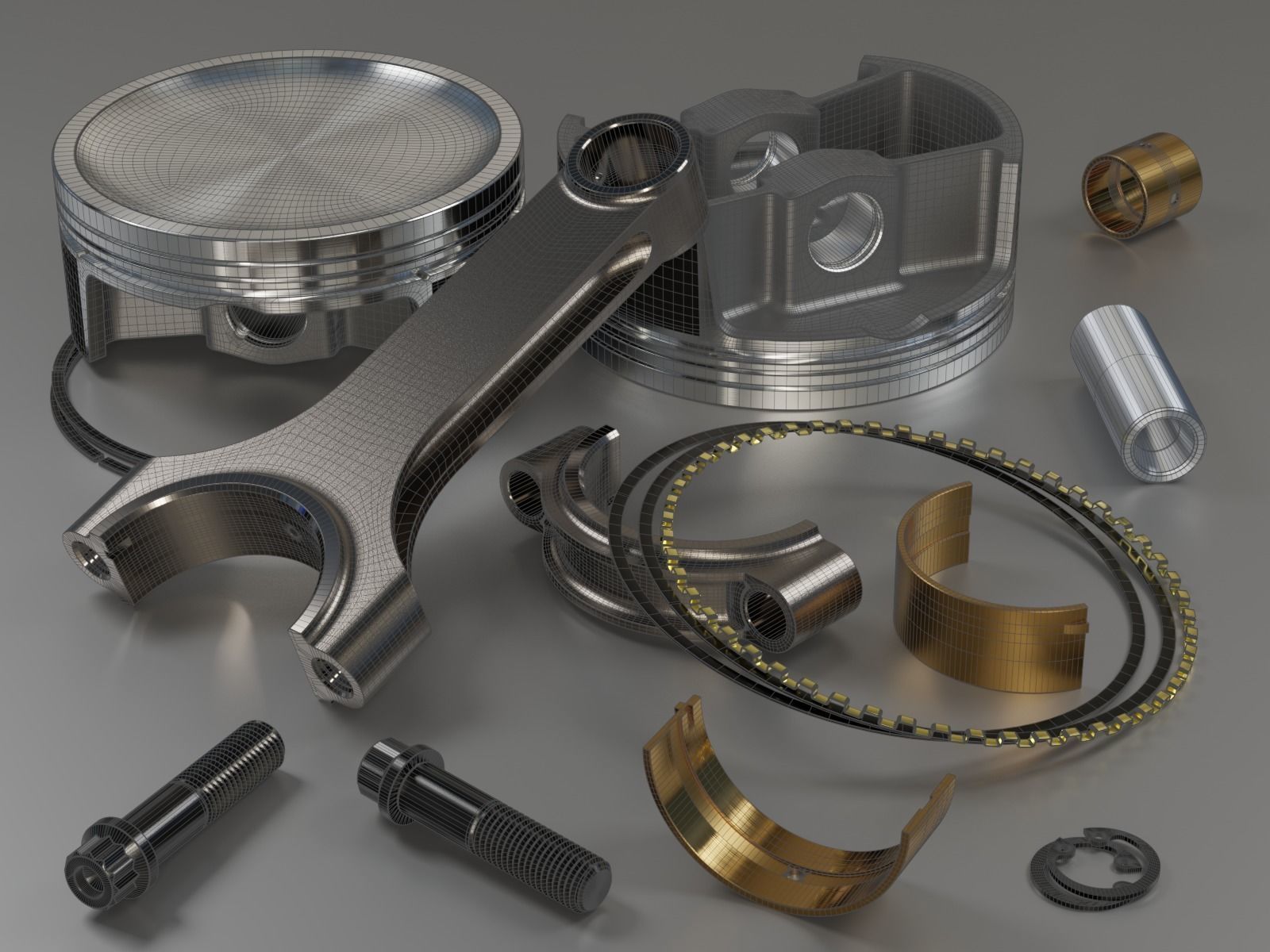 Piston and Connecting Rod 3D model_40