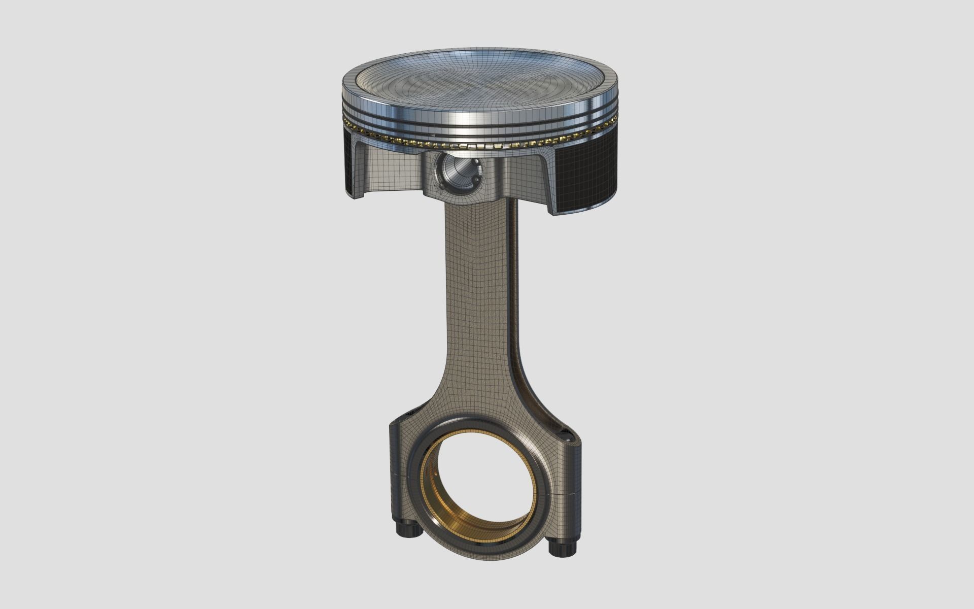 Piston and Connecting Rod 3D model_3