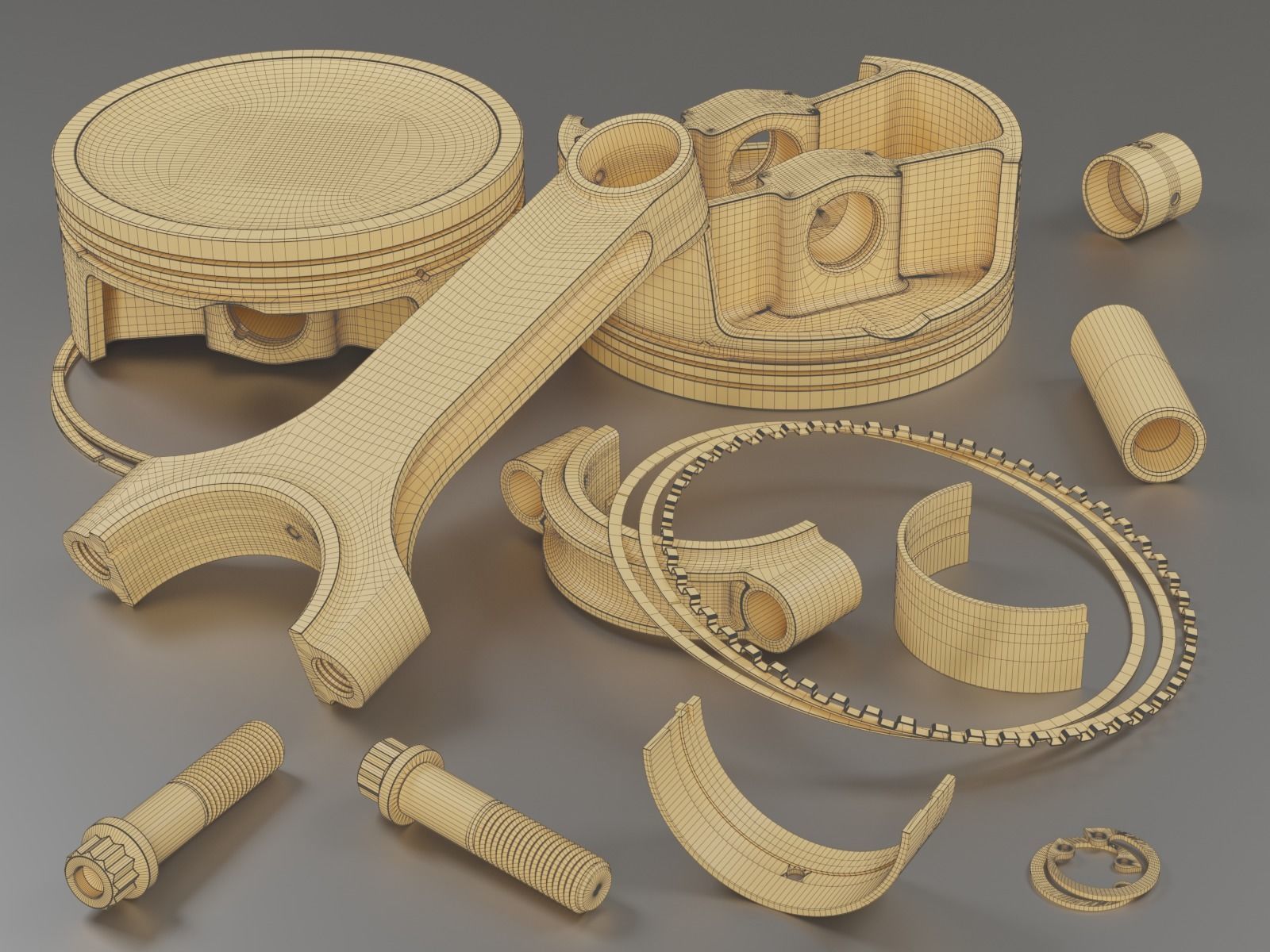 Piston and Connecting Rod 3D model_41
