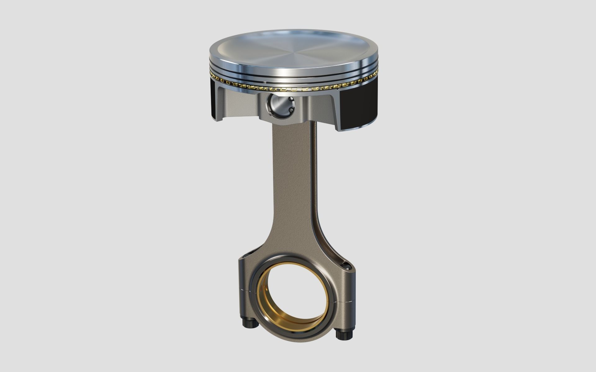 Piston and Connecting Rod 3D model_2