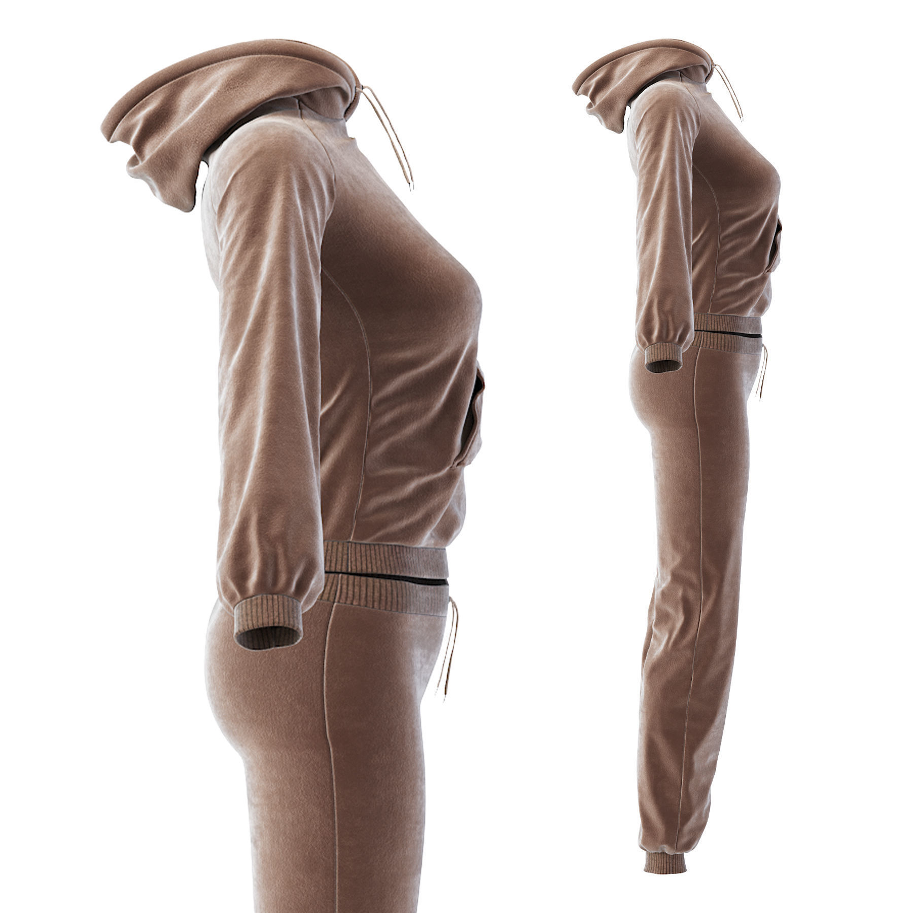Womens Tracksuit 3D model_9