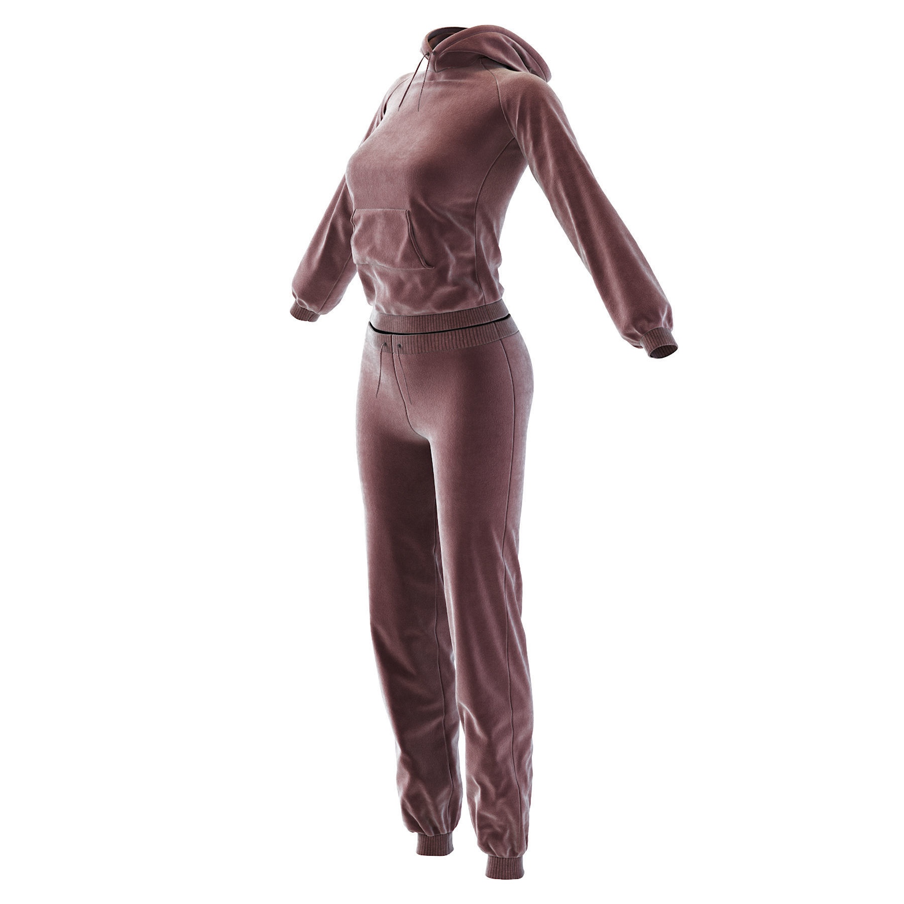 Womens Tracksuit 3D model_31