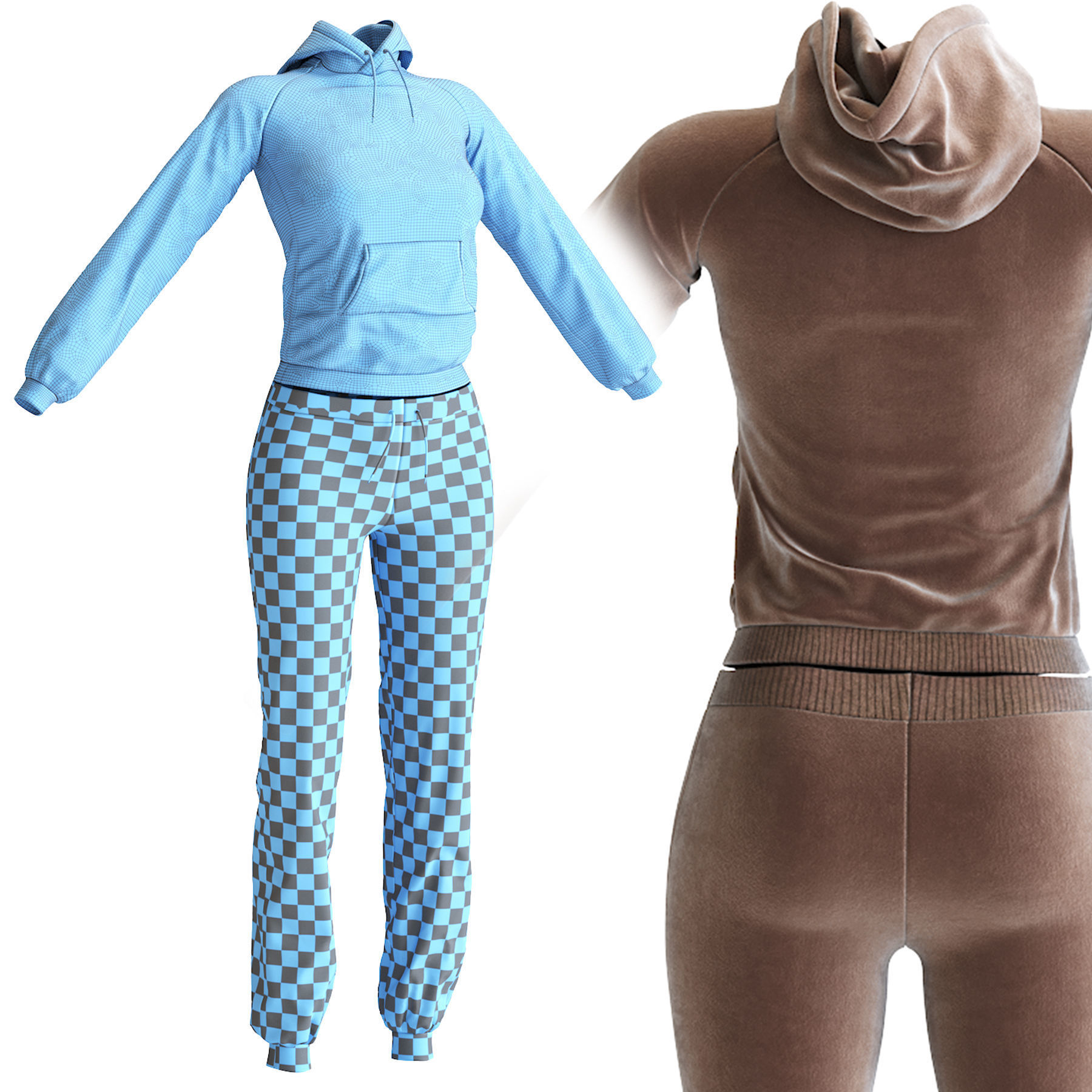 Womens Tracksuit 3D model_6