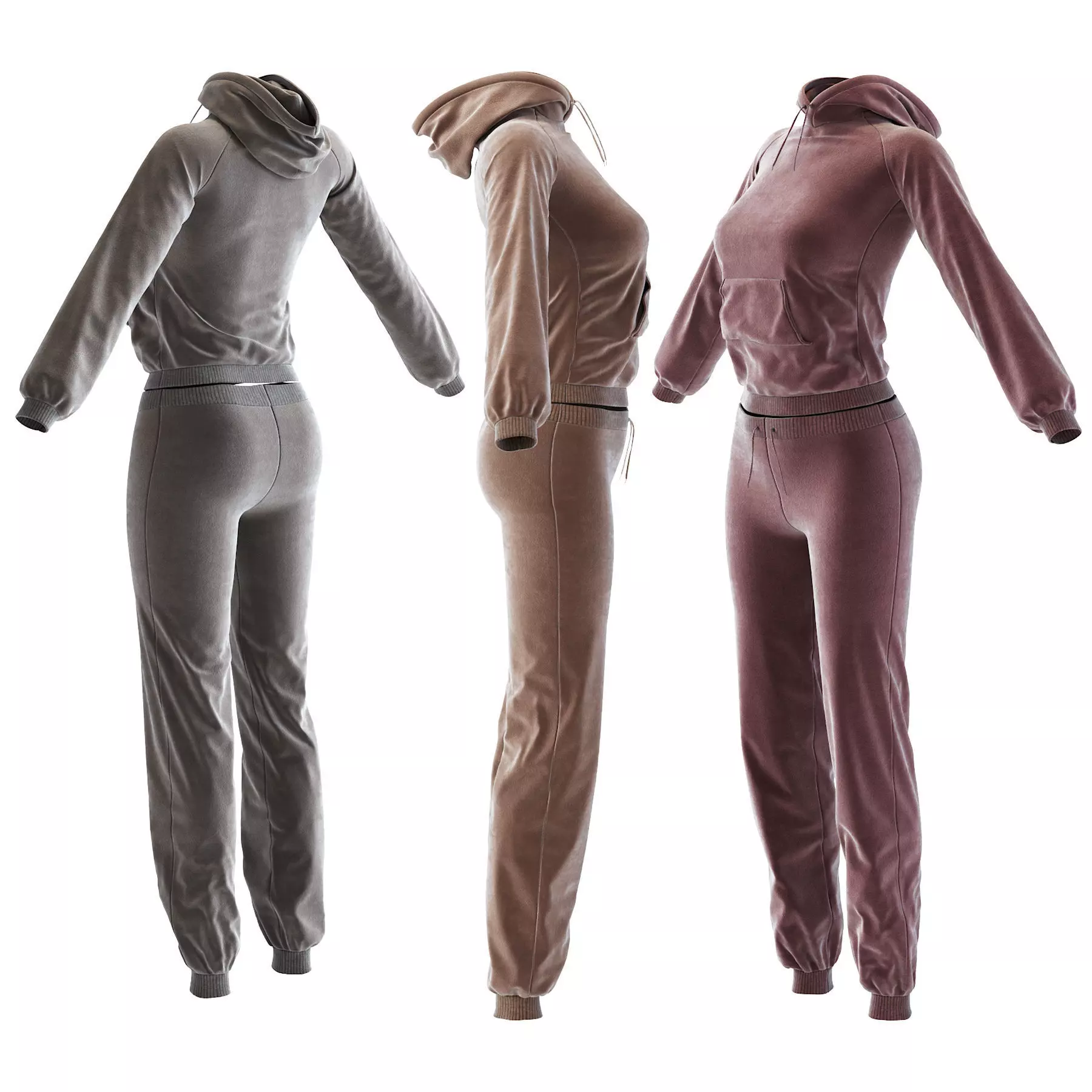 Womens Tracksuit 3D model_0