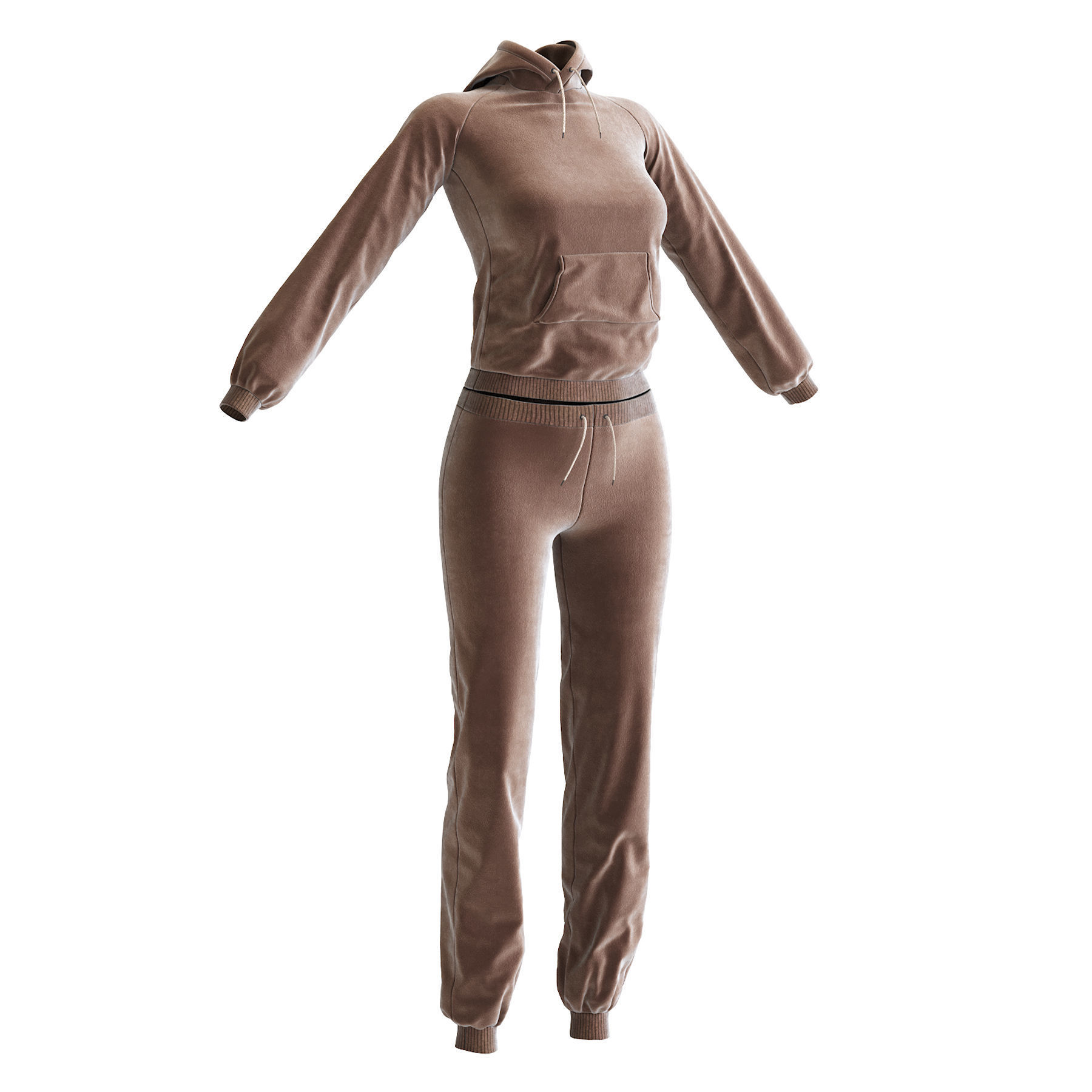 Womens Tracksuit 3D model_8