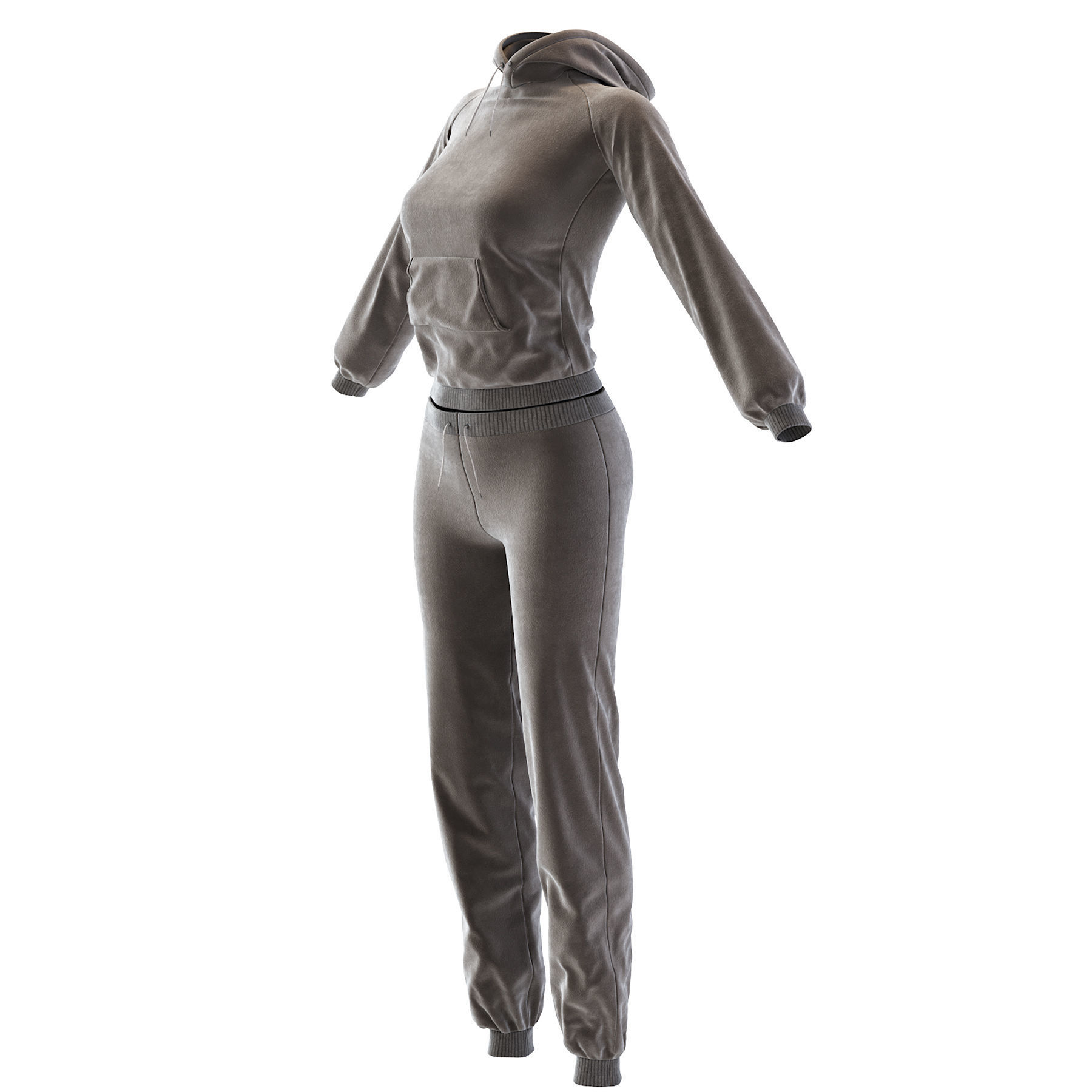Womens Tracksuit 3D model_22