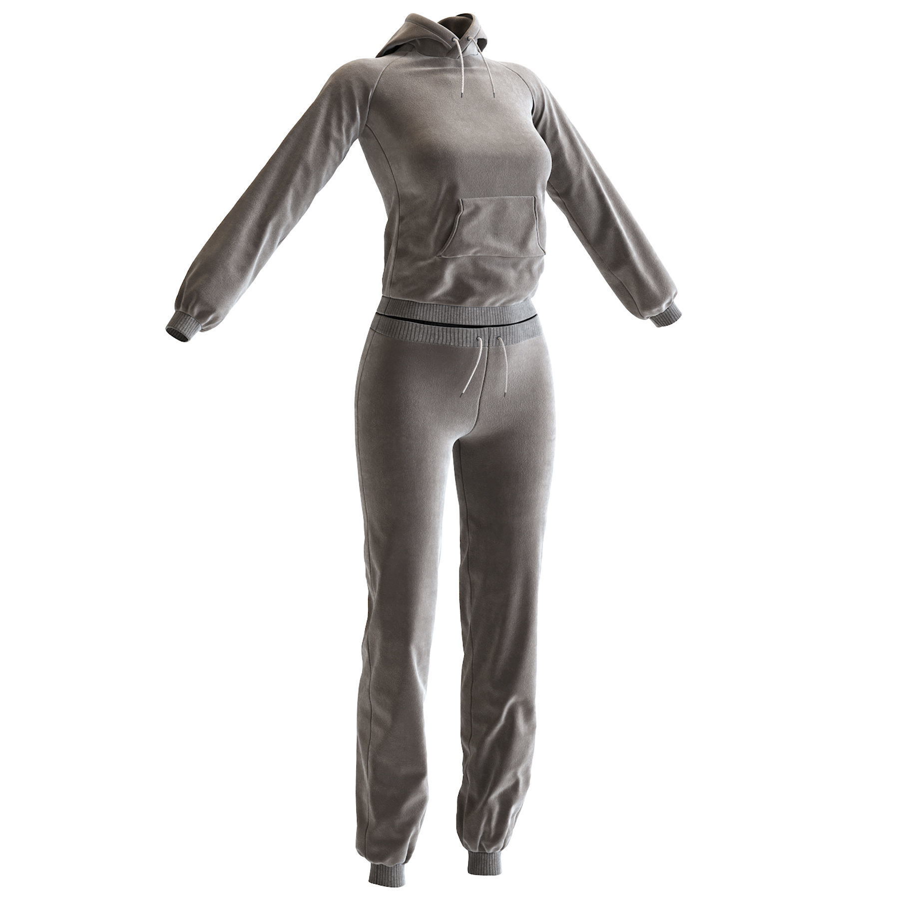 Womens Tracksuit 3D model_17
