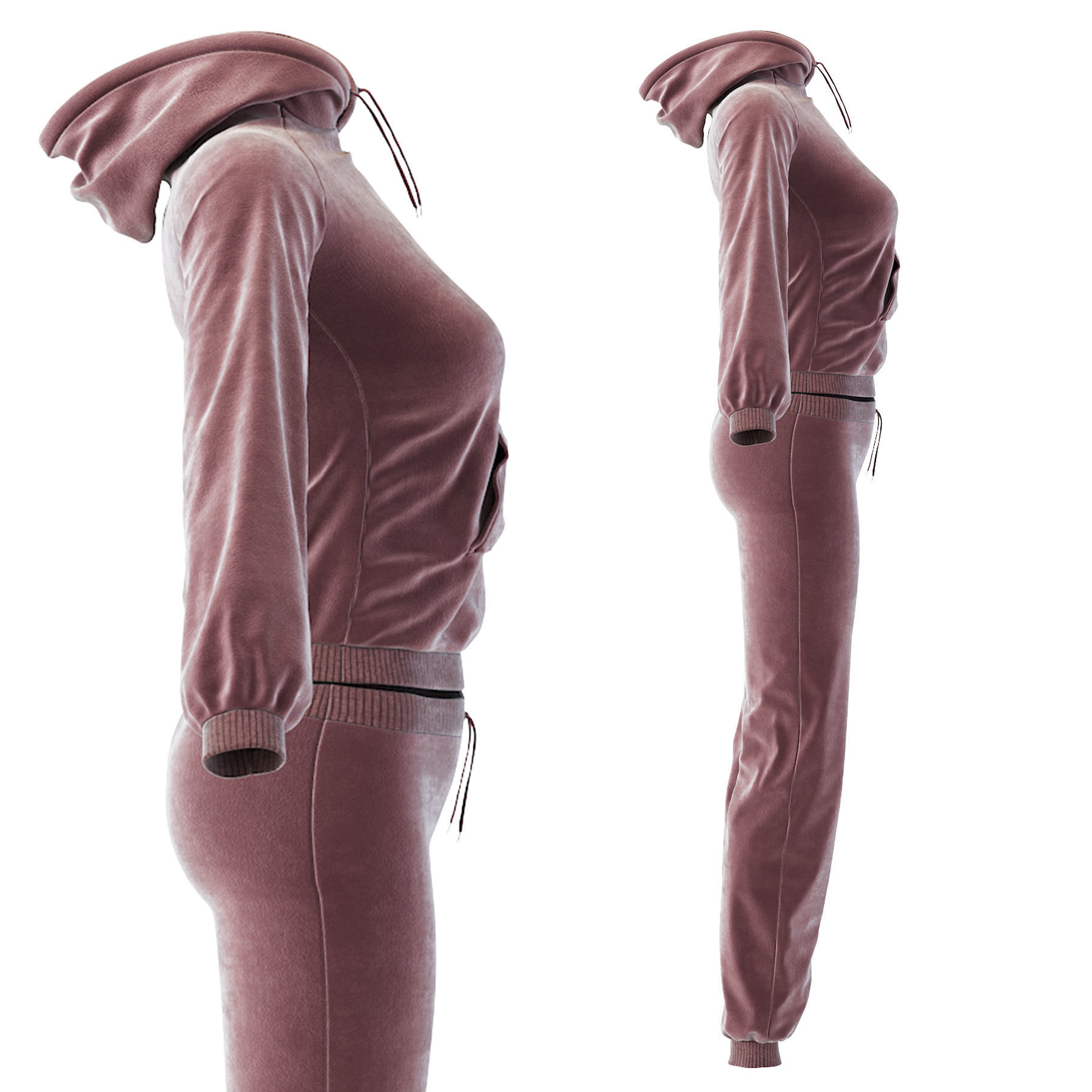 Womens Tracksuit 3D model_27