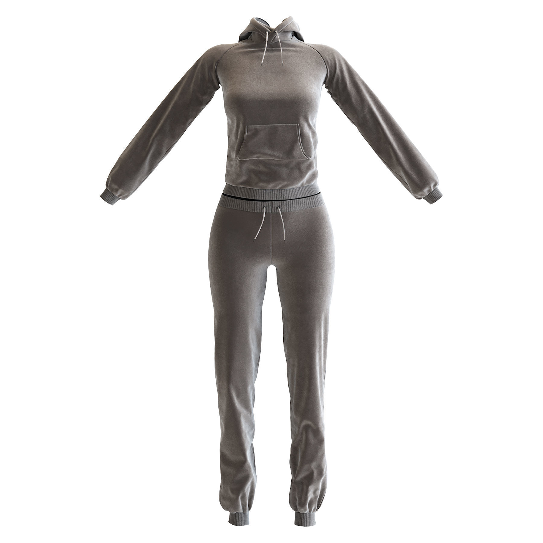 Womens Tracksuit 3D model_16