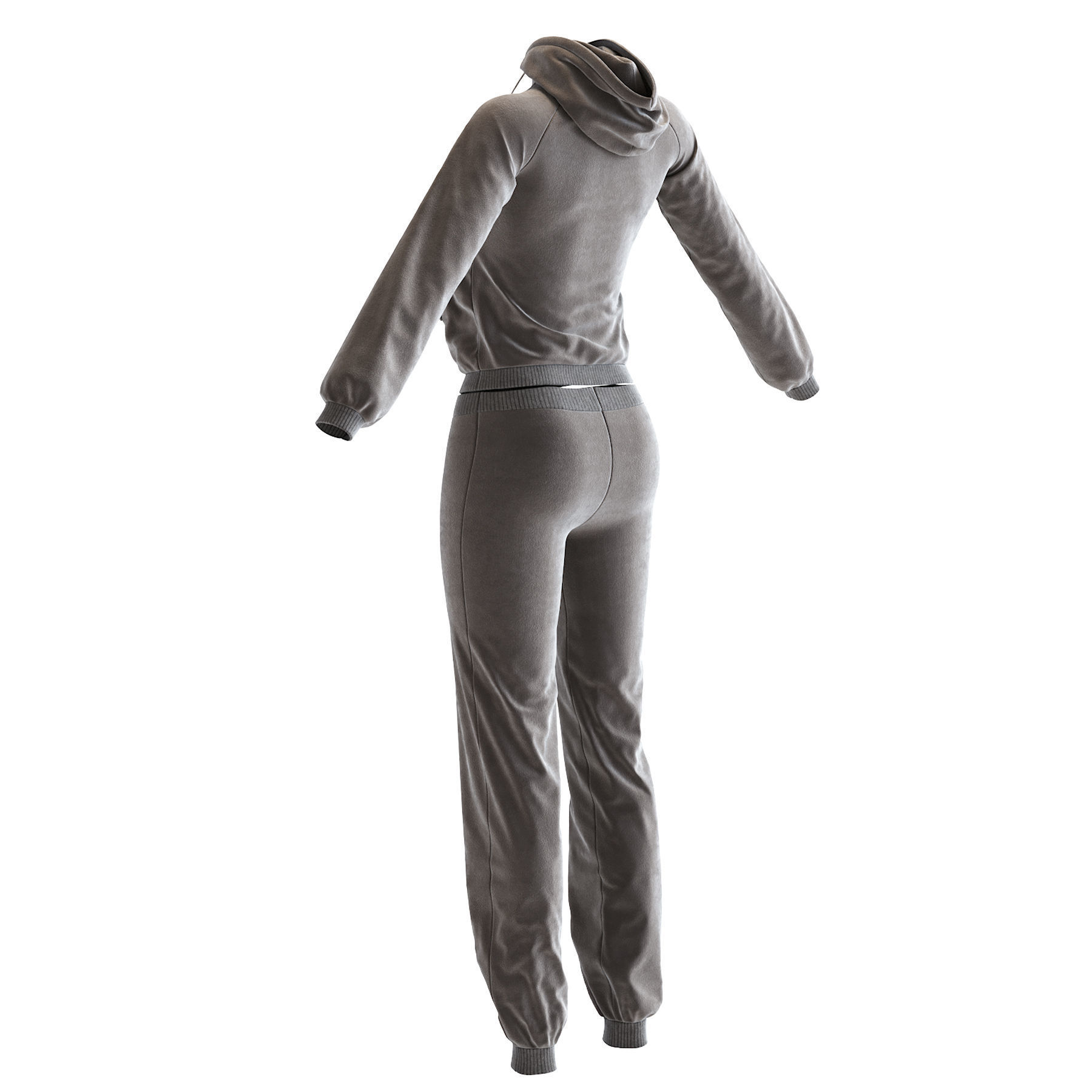 Womens Tracksuit 3D model_21