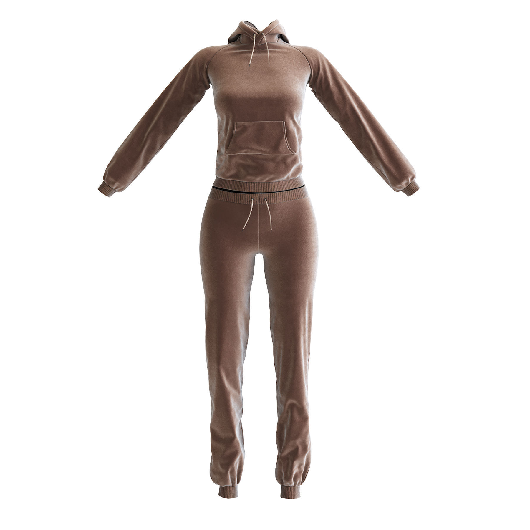 Womens Tracksuit 3D model_7