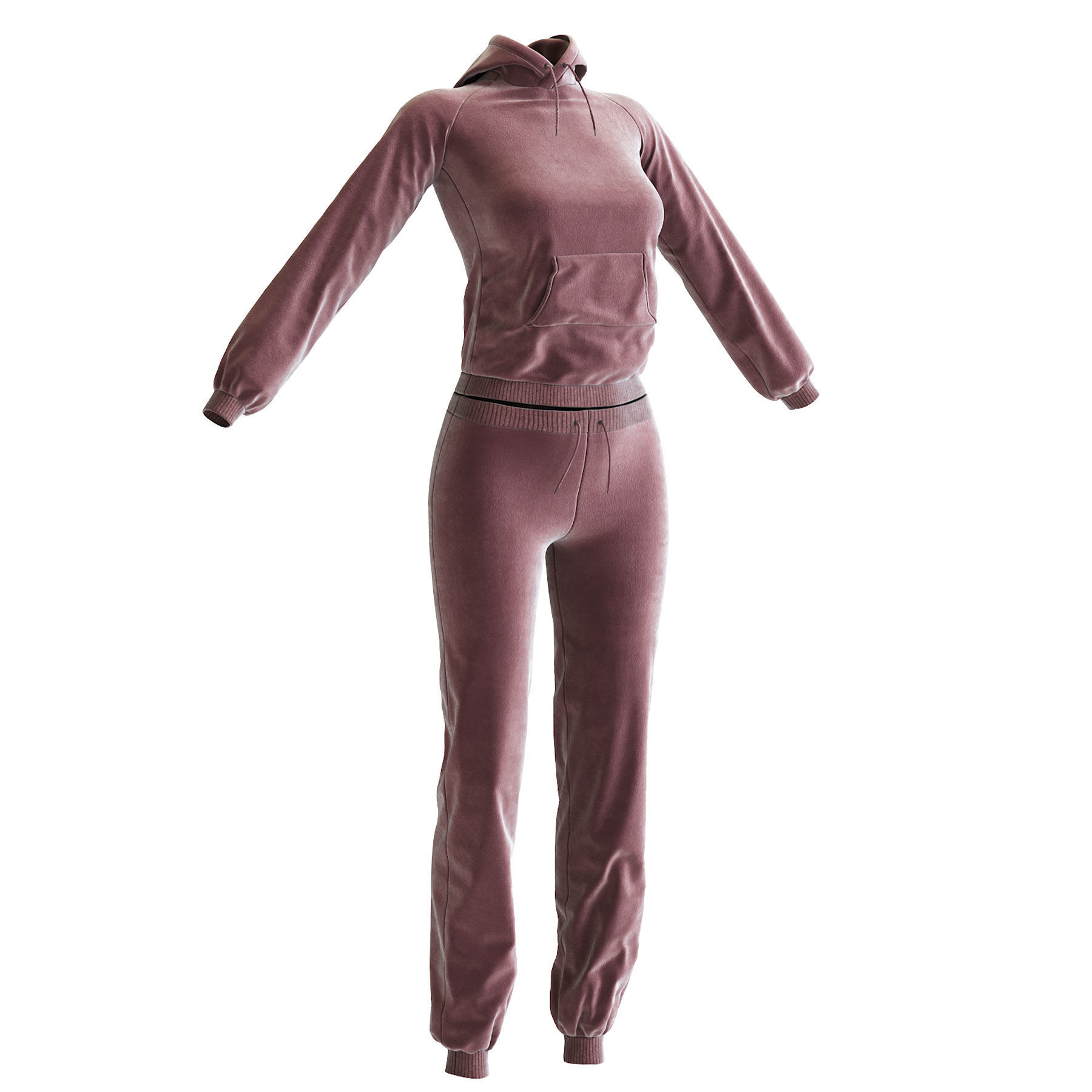 Womens Tracksuit 3D model_26