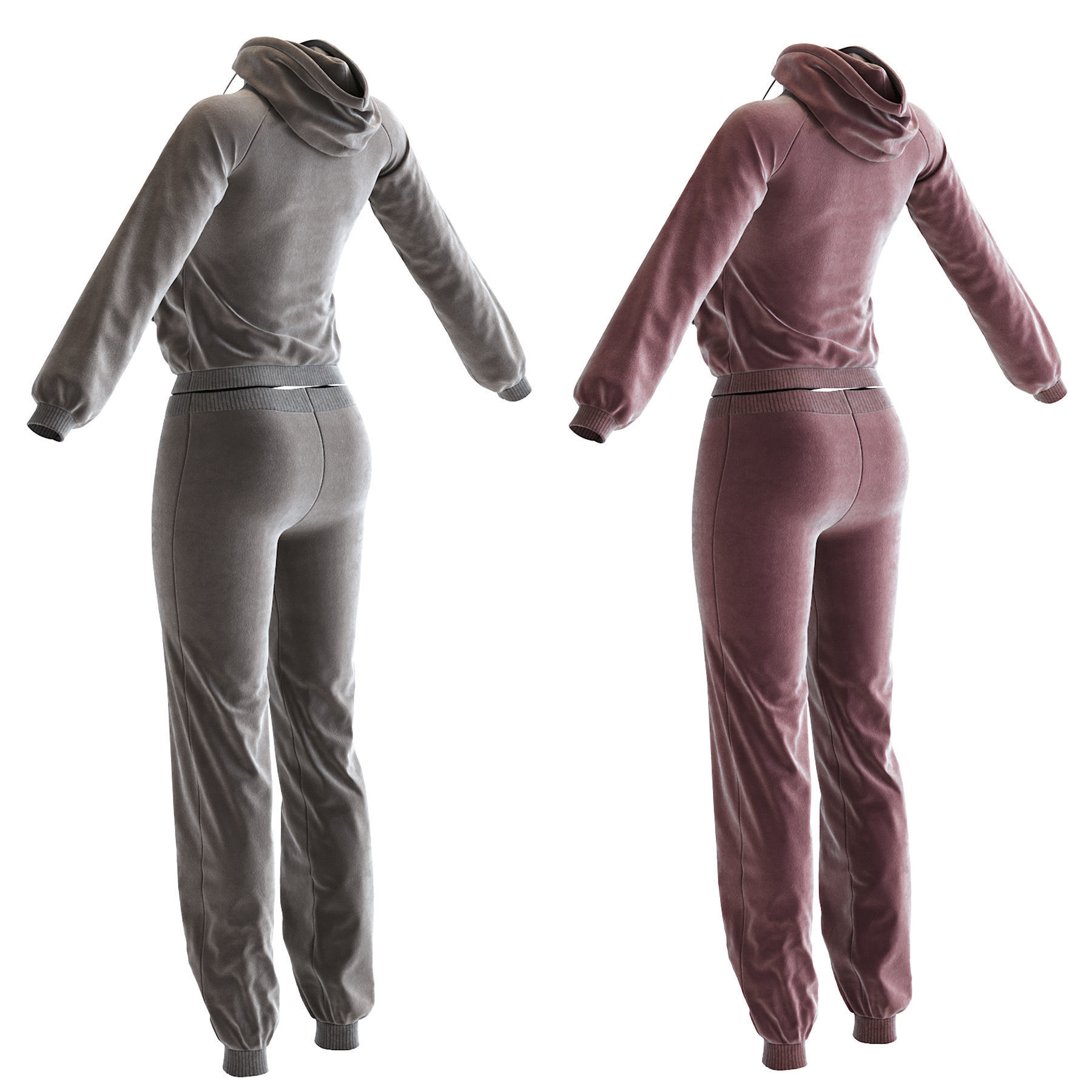 Womens Tracksuit 3D model_5
