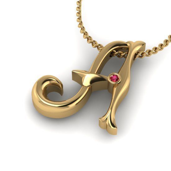 Alphabet Latin A 3D print model_30