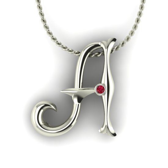 Alphabet Latin A 3D print model_18