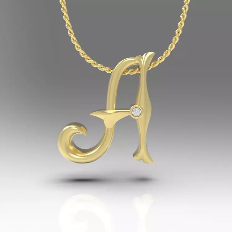 Alphabet Latin A 3D print model_0