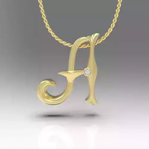 Alphabet Latin A 3D print model