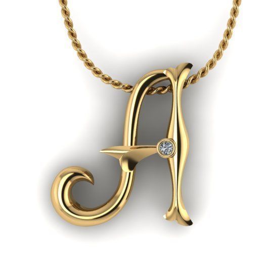 Alphabet Latin A 3D print model_20