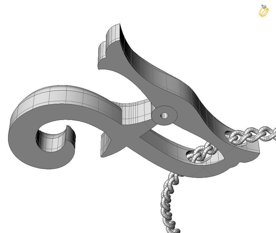 Alphabet Latin A 3D print model_2