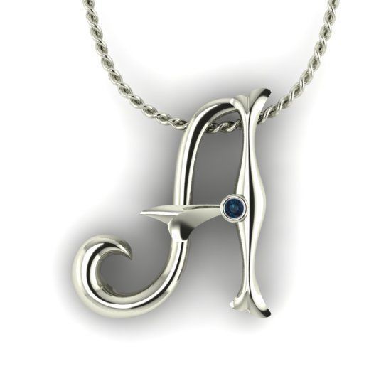 Alphabet Latin A 3D print model_16