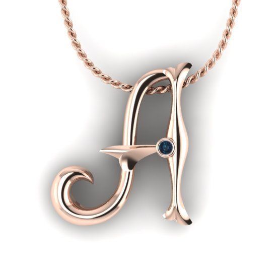 Alphabet Latin A 3D print model_13