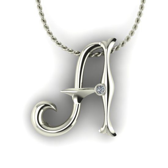 Alphabet Latin A 3D print model_17