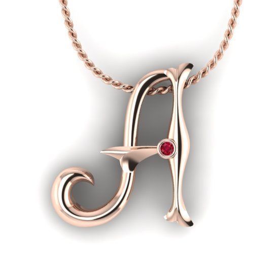 Alphabet Latin A 3D print model_15