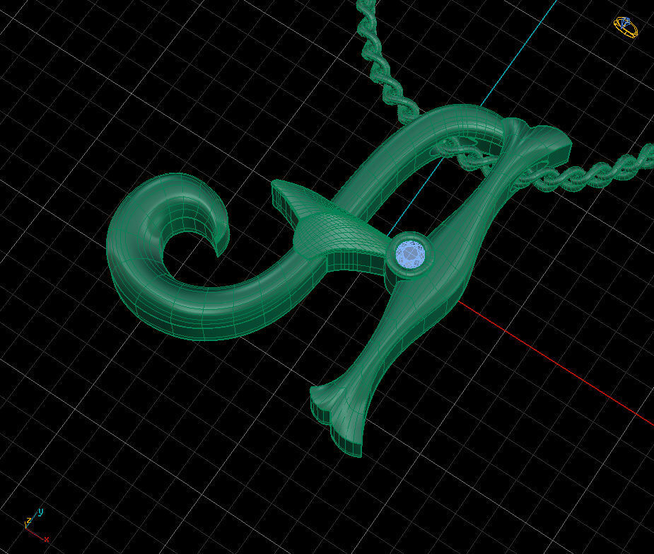 Alphabet Latin A 3D print model_1