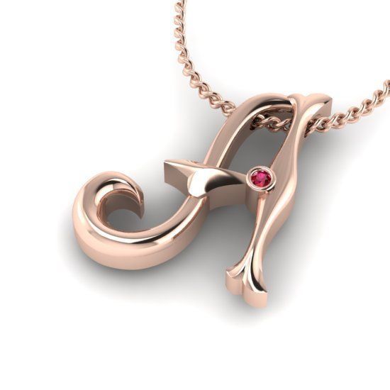 Alphabet Latin A 3D print model_24