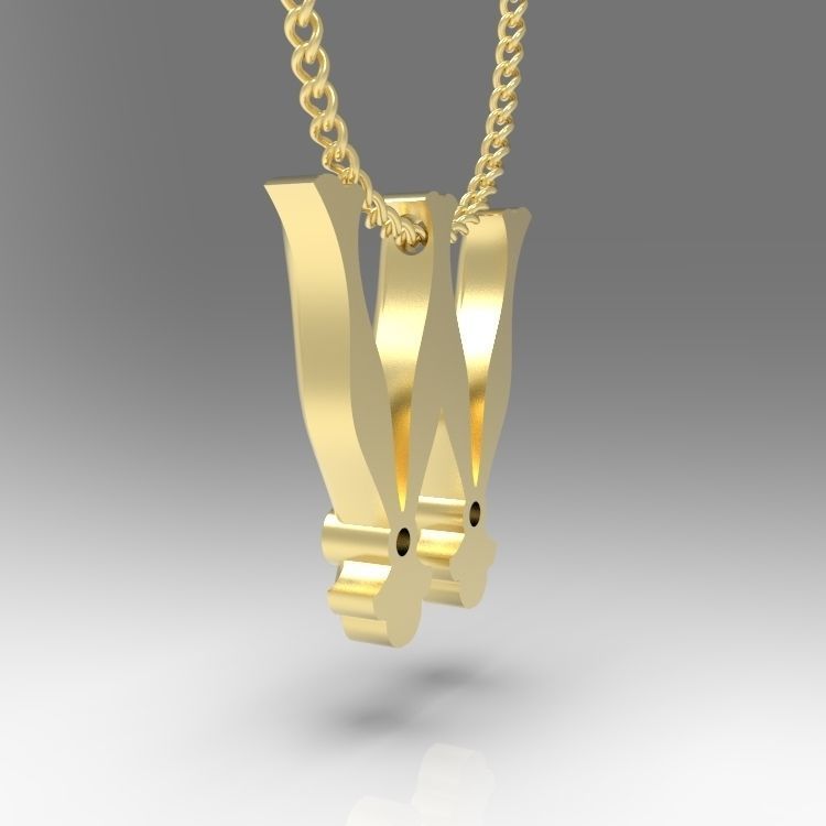 Alphabet Latin W 3D print model_9