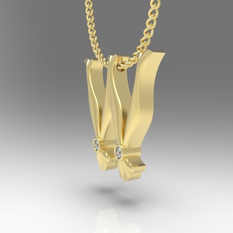 Alphabet Latin W 3D print model_6