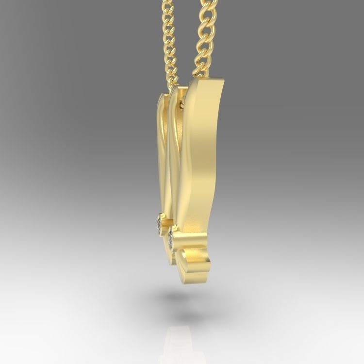 Alphabet Latin W 3D print model_7