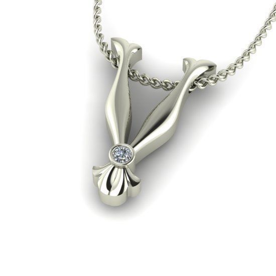 Alphabet Latin V 3D print model_26